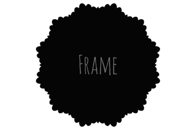 Eenvoudige ronde frame monogram sjabloon