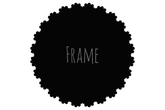 Eenvoudige ronde frame monogram sjabloon