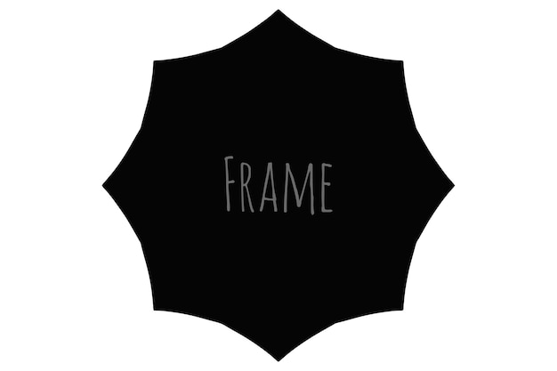 Eenvoudige ronde frame monogram sjabloon