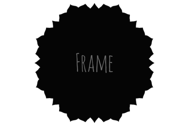 Eenvoudige ronde frame monogram sjabloon