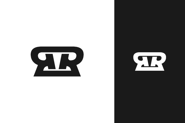 eenvoudige RR monogram logo ontwerp vector