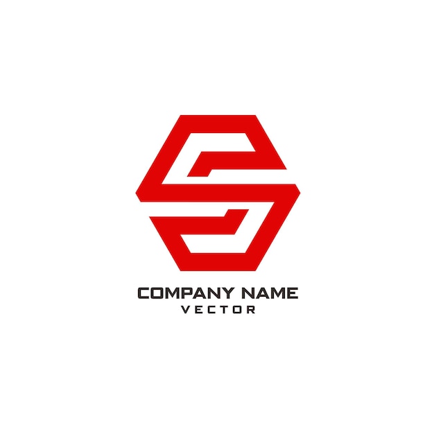 Eenvoudige S brief eerste logo ontwerp Vector