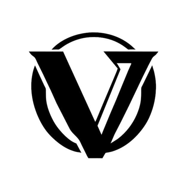 Vector eenvoudige schone letter v logo vector illustratie