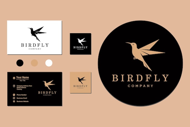Eenvoudige schoonheid parkiet vogel vliegen met brief vogel vliegen pictogram Logo ontwerp Vector inspiratie