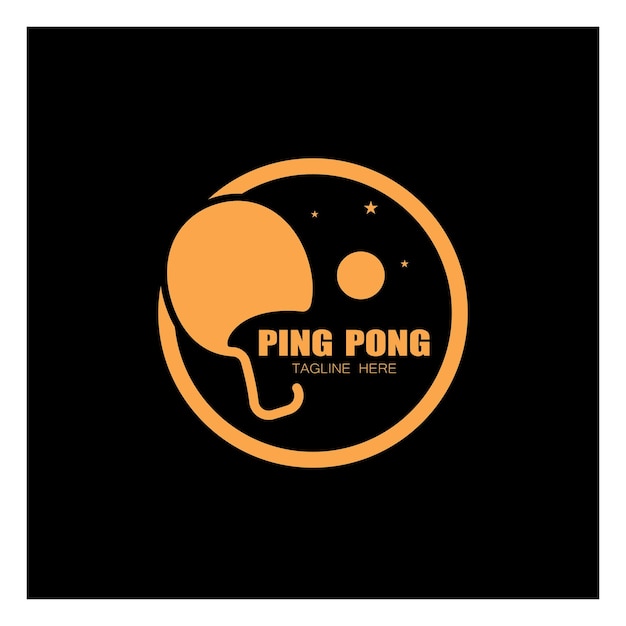 Eenvoudige tafeltennis logo ping pong logo sjabloon sport games clubs toernooien en kampioenschappen