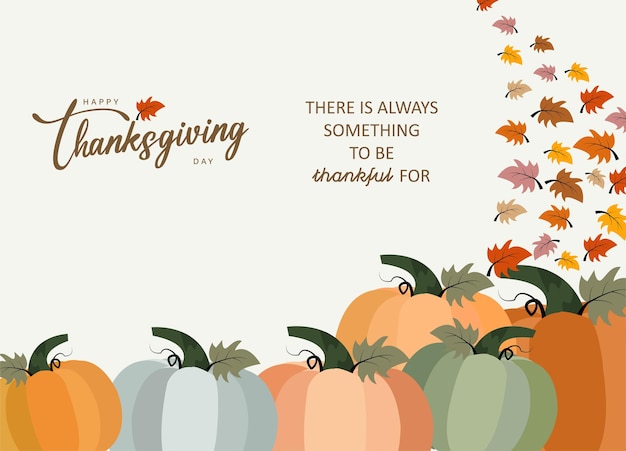 Eenvoudige Thanksgiving wenskaart vectorillustratie. Geschikt voor Poster, Banner, Flyer