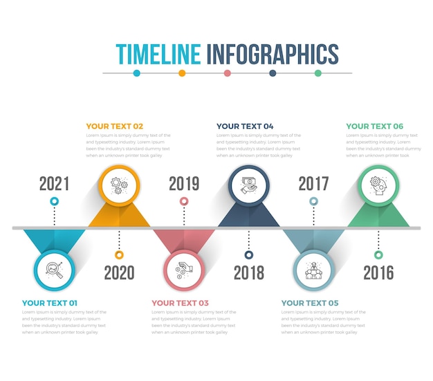 eenvoudige tijdlijninfographics