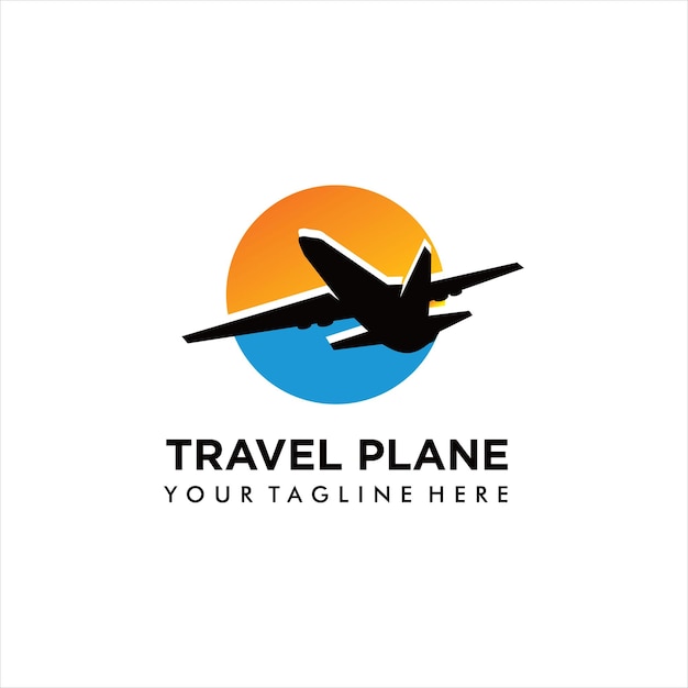 Eenvoudige Travel-logo-ontwerpen Vector Travel Plane-logo-ontwerpen Template