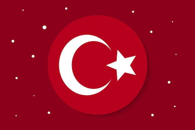 Eenvoudige Turkije vlag illustratie vector