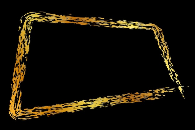 Eenvoudige Vector gouden asymmetrische rechthoek krijt frame