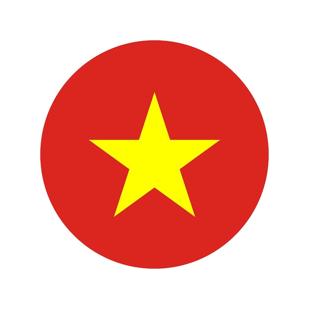 Eenvoudige vector knop vlag Vietnam