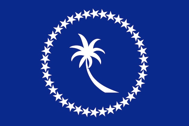 Eenvoudige vlag van Chuuk