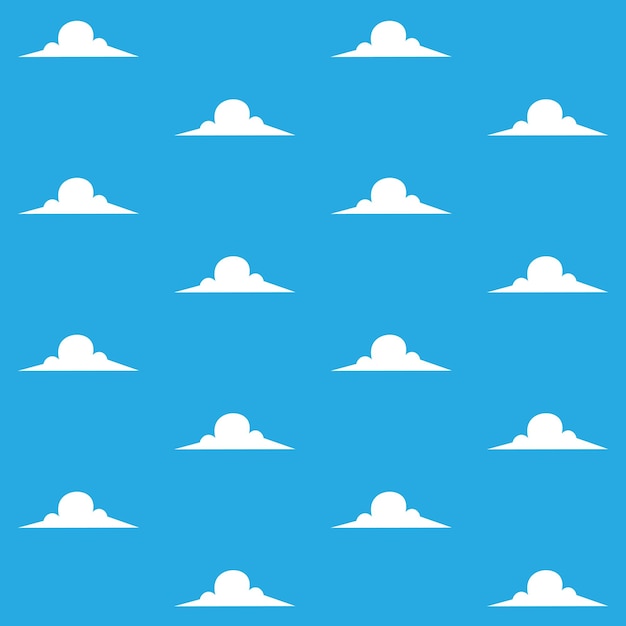 Eenvoudige wolken Vector naadloos patroon