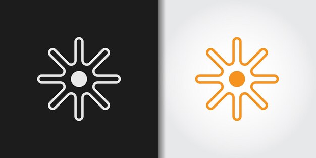 Eenvoudige zon logo set