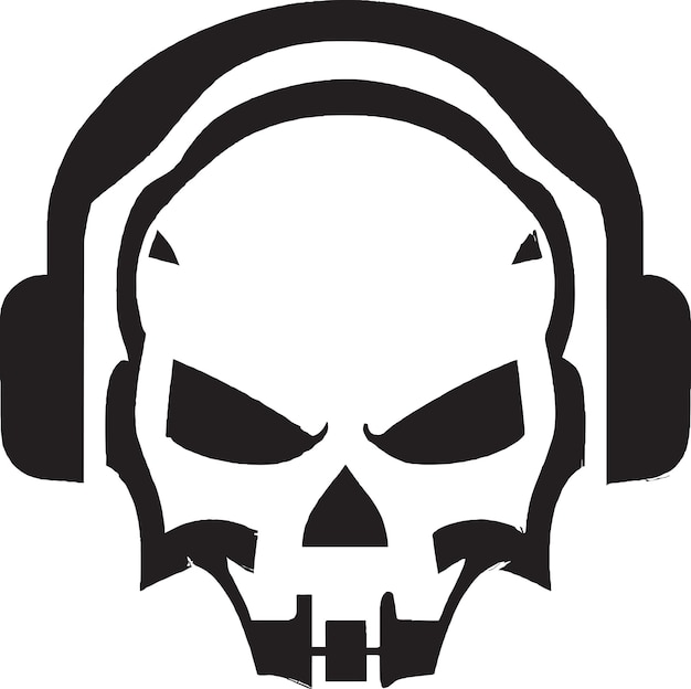 Eerie Emblem Skull Icon Vector Graphic