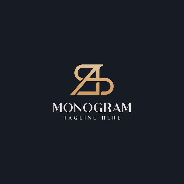 Eerste AS SA AS Monogram Logo sjabloon. Logo van eerste gebaseerde letterpictogram