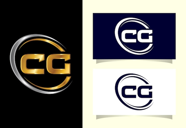 Vector eerste brief cg logo ontwerp vector. grafisch alfabetsymbool voor bedrijfsidentiteit