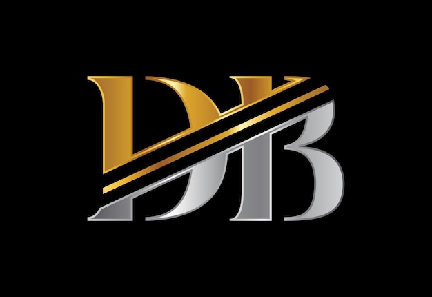 Eerste brief Db Logo ontwerp Vector. Grafisch alfabetsymbool voor bedrijfsidentiteit