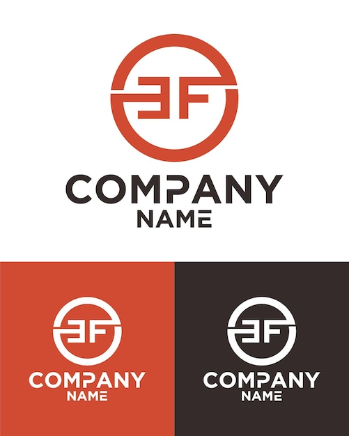 Eerste brief EF logo vector ontwerpsjabloon