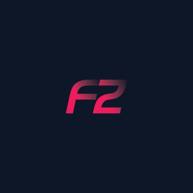 Eerste brief f2 logo vector ontwerpsjabloon