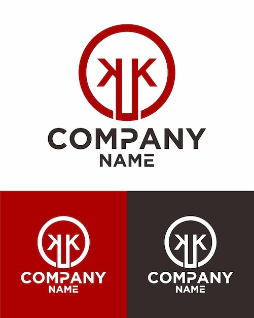 Eerste brief KK logo vector ontwerpsjabloon