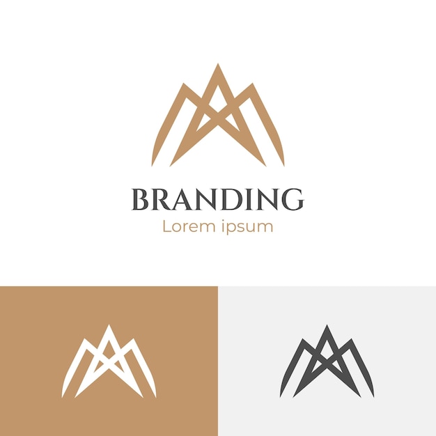 Vector eerste brief ma am abstract letters logo monogram