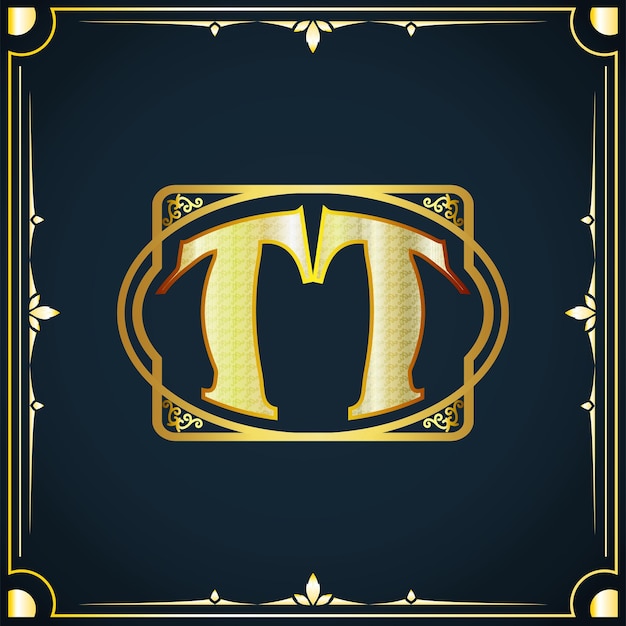 Eerste brief TT royal luxe logo sjabloon