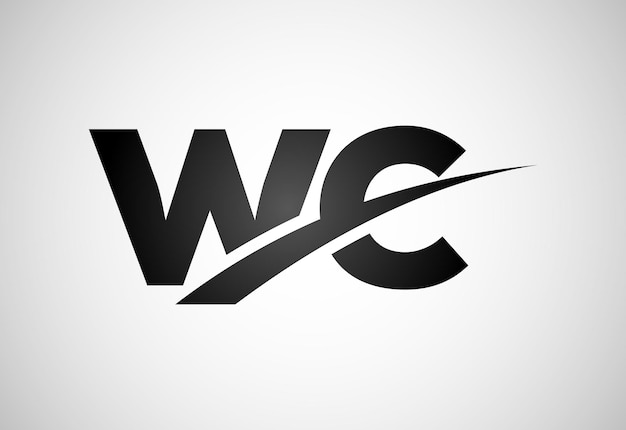Eerste brief WC Logo Design Vector grafische alfabet symbool voor zakelijke activiteiten