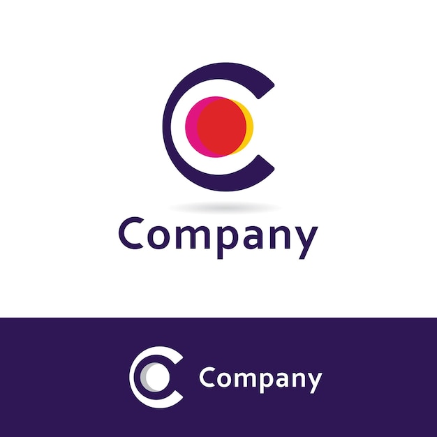 Eerste C logo vector sjabloon abstracte Letter C logo handelsmerken bedrijfslogo vectorillustratie