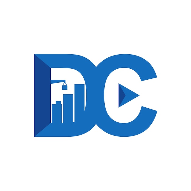 Eerste DC premium vector logo