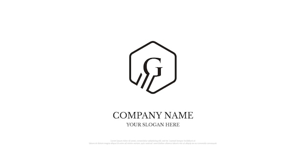 Eerste G-logo-ontwerpvector