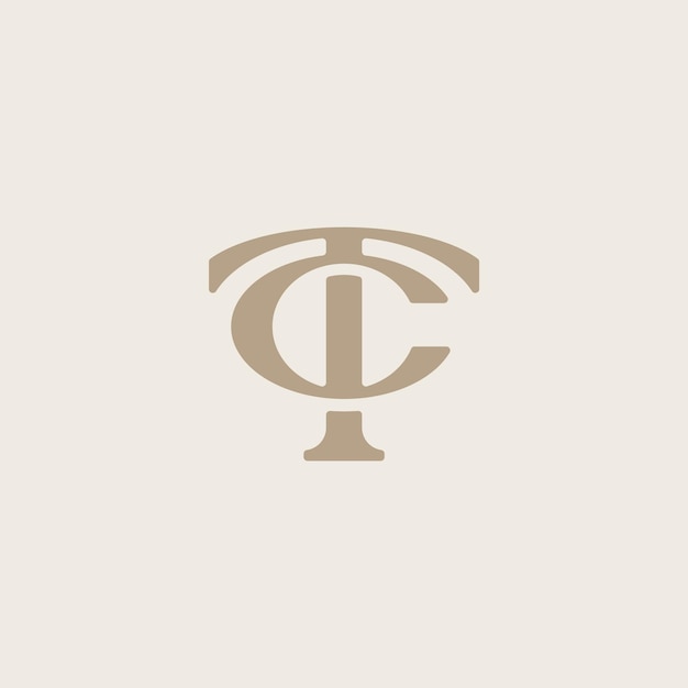 Vector eerste gebaseerde schone en minimale letter tc ct monogram logo sjabloon elegant luxe alfabet vector ontwerp