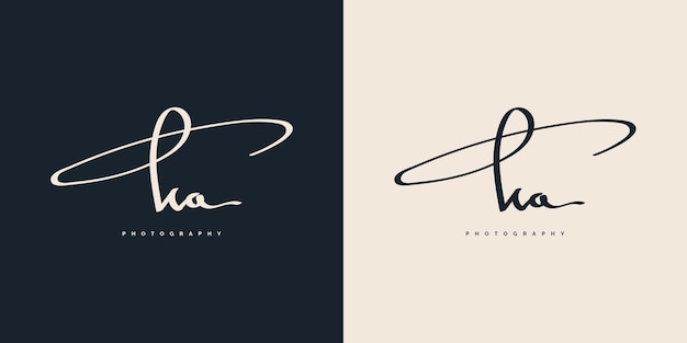 Eerste K en A-logo-ontwerp met handschriftstijl. KA Signature Logo of symbool voor bruiloft, mode, sieraden, boetiek en zakelijke identiteit
