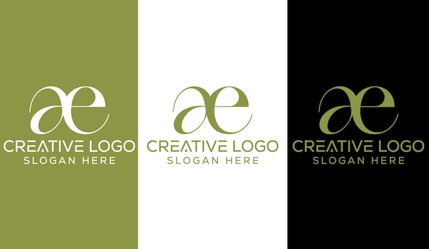 Eerste Letter Ae Logo Design Monogram Creatief Modern Teken Symboolpictogram