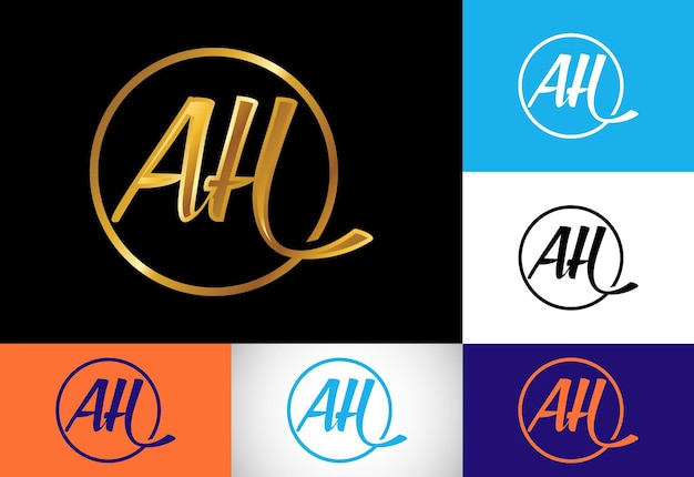 Vector eerste letter ah logo ontwerp vector grafisch alfabet symbool voor corporate business identity