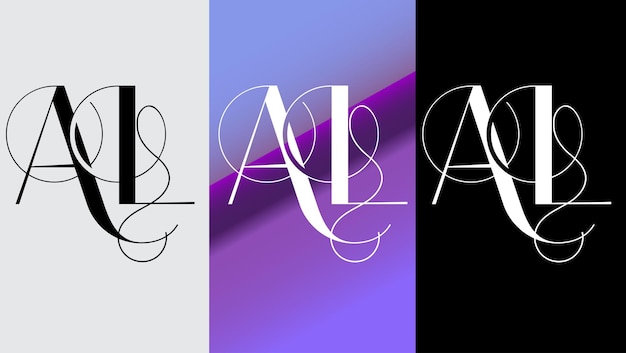 Eerste letter AL logo ontwerp creatief modern symbool pictogram monogram