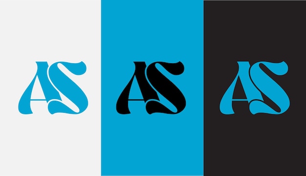 Eerste letter AS logo ontwerp creatief modern symbool pictogram monogram