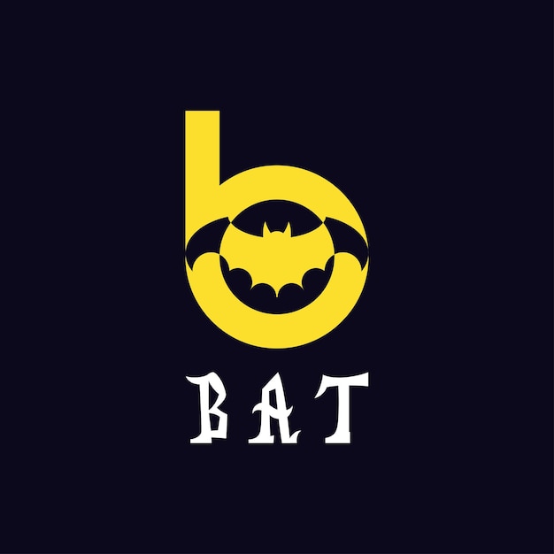 Eerste letter B Bat logo pictogram ontwerp inspiratie