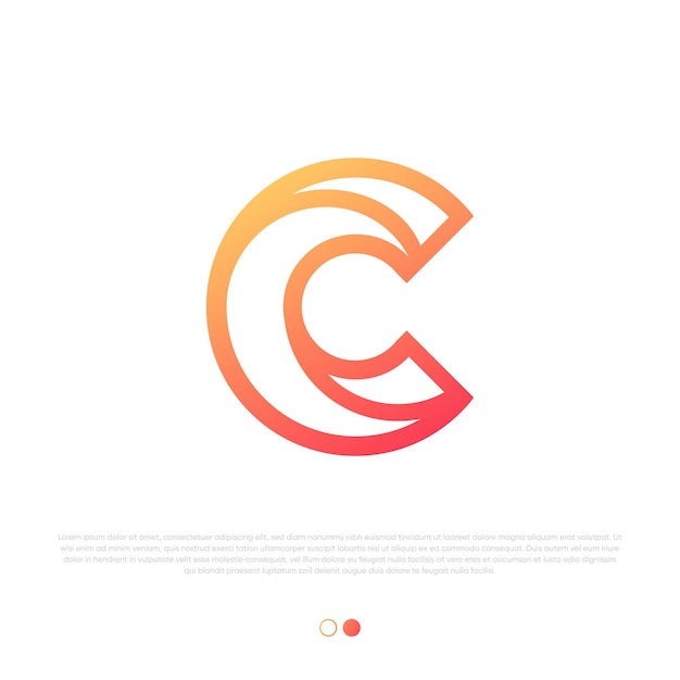 Eerste letter c-logo Premium Vector