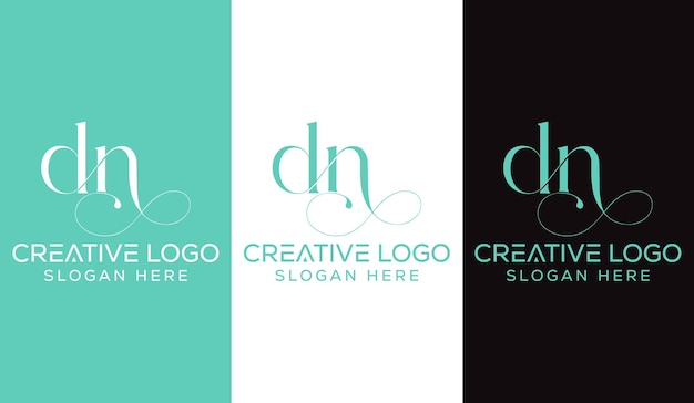 Vector eerste letter dn logo design monogram creatief modern teken symboolpictogram