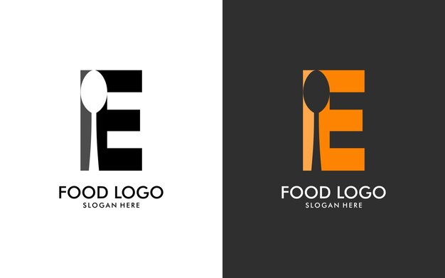 Eerste Letter E Voedsel Logo voedsel logo vector