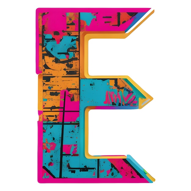 eerste letter e zeshoek kleurrijke premium logo vector sjabloon