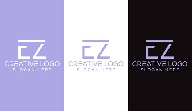 Vector eerste letter ez logo design monogram creatief modern teken symboolpictogram