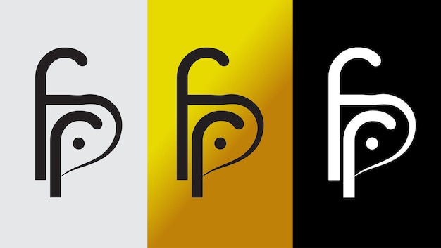 Vector eerste letter fr logo ontwerp creatief modern symbool pictogram monogram