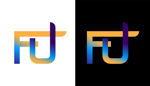 Eerste letter FU logo ontwerp creatief modern symbool pictogram monogram