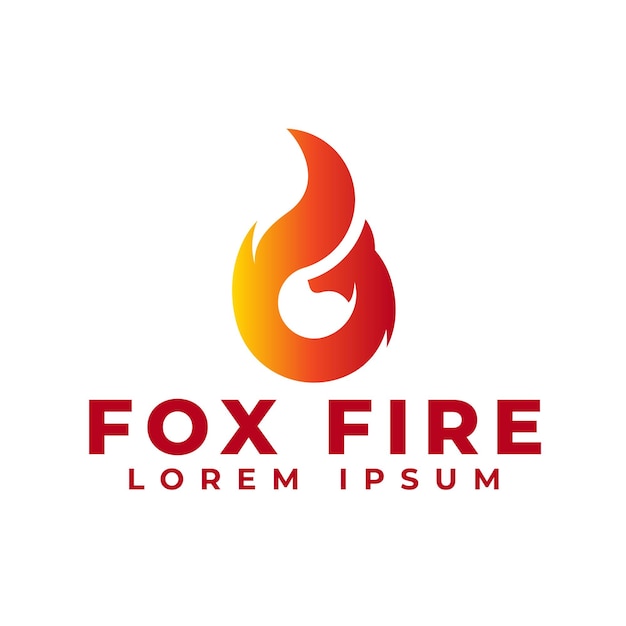 Eerste letter g fire fox-logo flame wolf-logo