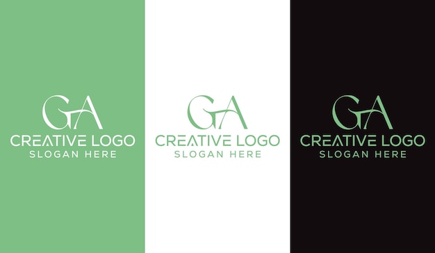 Eerste letter GA Logo Design Monogram Creatief Modern Teken Symboolpictogram