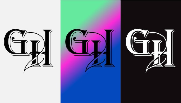 Vector eerste letter gh logo ontwerp creatief modern symbool pictogram monogram