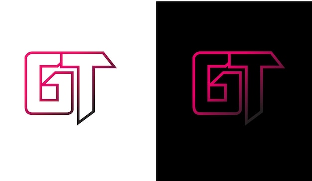 Eerste letter Gt logo ontwerp creatief modern symbool pictogram monogram