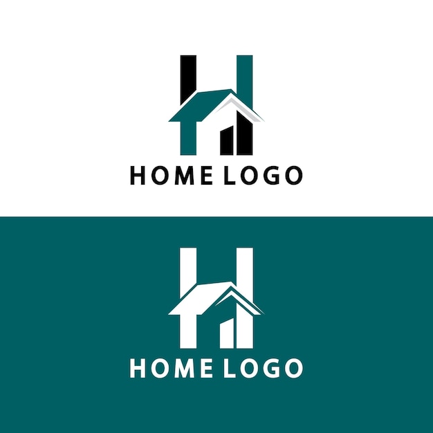 Eerste letter H Home logo pictogram vector illustratie ontwerp